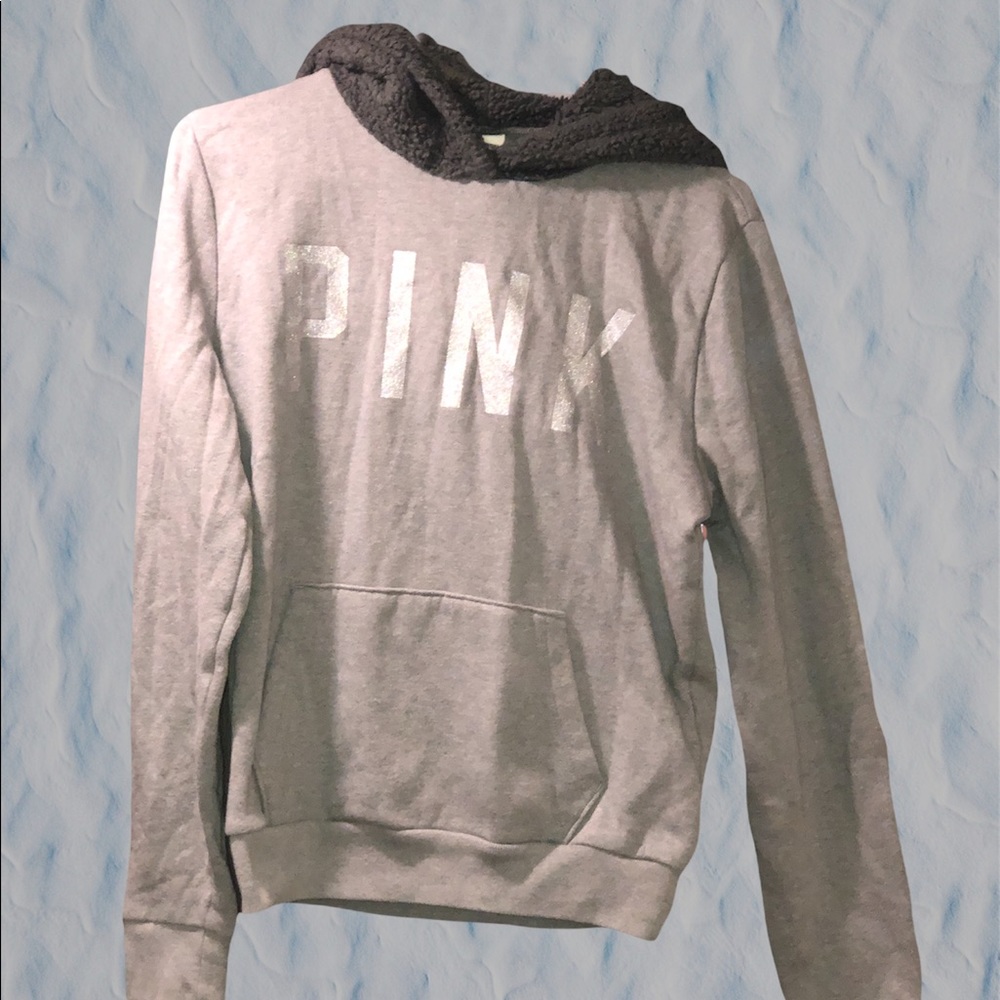 PINK Victoria’s Secret Sherpa hood sweatshirt